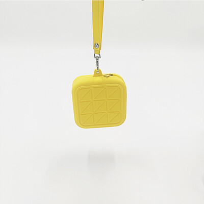 Kommivärvi silikoonist ruudukujuline mündikott kõrvaklappide hoiukott Naiste kaasaskantav huulepulk kosmeetikakott Üliõpilaste lihtne väike esemekott