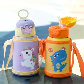 500ml Kids Unicorn Thermos Bottle Cartoon Χαριτωμένο παιδικό μπουκάλι ιαματικού νερού από ανοξείδωτο ατσάλι Κούπα θερμός για φοιτητικό κύπελλο νερού