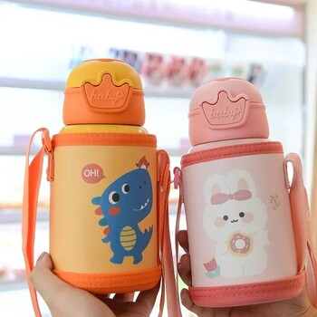 500ml Kids Unicorn Thermos Bottle Cartoon Χαριτωμένο παιδικό μπουκάλι ιαματικού νερού από ανοξείδωτο ατσάλι Κούπα θερμός για φοιτητικό κύπελλο νερού