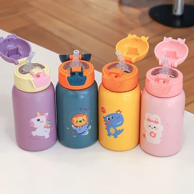 500ml Kids Unicorn Thermos Bottle Cartoon Cute Children`s Thermal Water Bottle Stainless Steel Thermos Mug For Student Water Cup