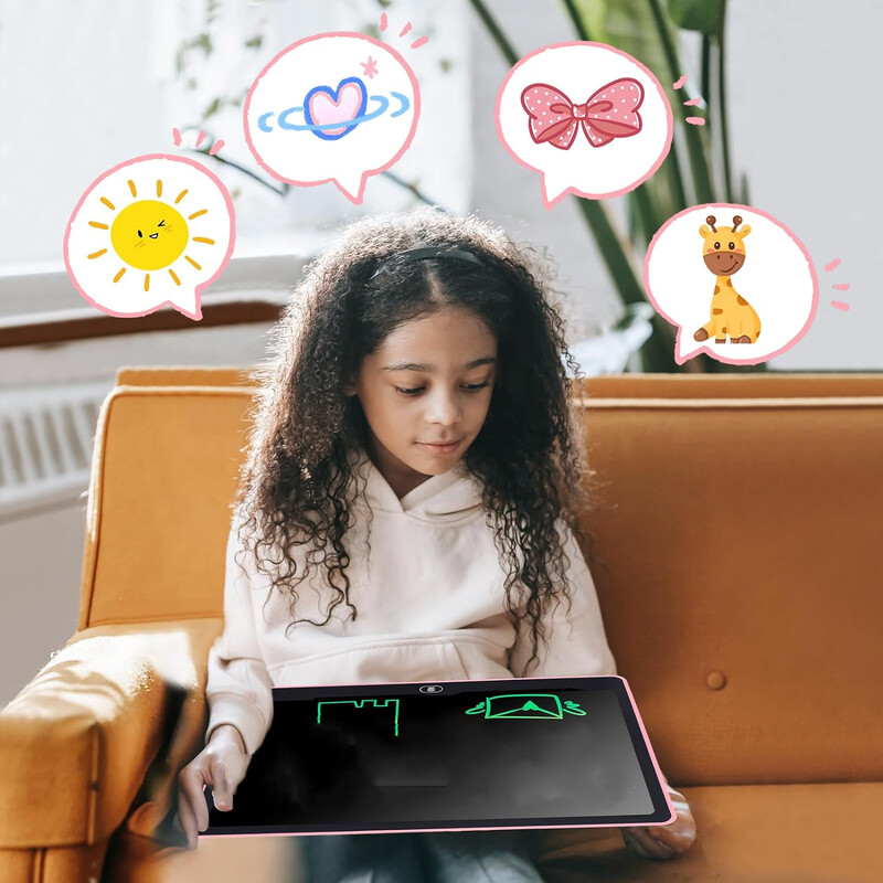 16" подходящ за деца едноцветен LCD таблет за писане - Екологична подложка за рисуване и учене, идеална за подаръци за рожден ден и празници