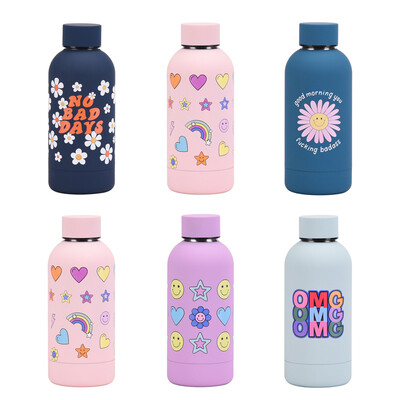 350ML Small Mouth Thermos Cup,Creative Pattern,Vacuum,Double Stainless Steel,Leak Proof,Heat Preservation,Children`s Mug,Bottle