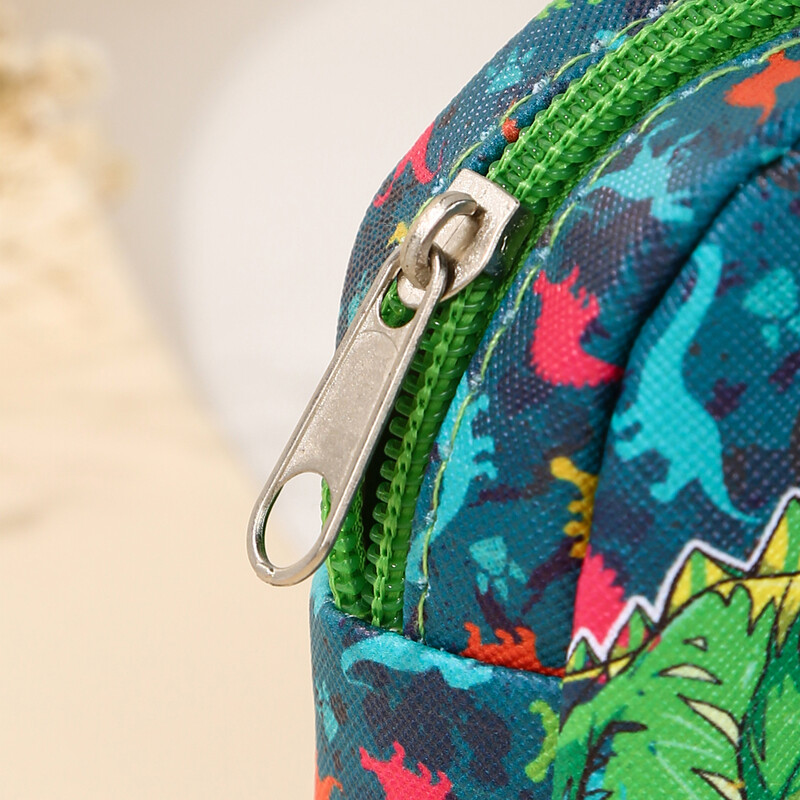 Model de dinozaur Forma ghiozdan Pu Poșetă Chei Suport card Portofel mic Genți pentru bani Căști Ruj Carcasă Accesoriu pentru geantă