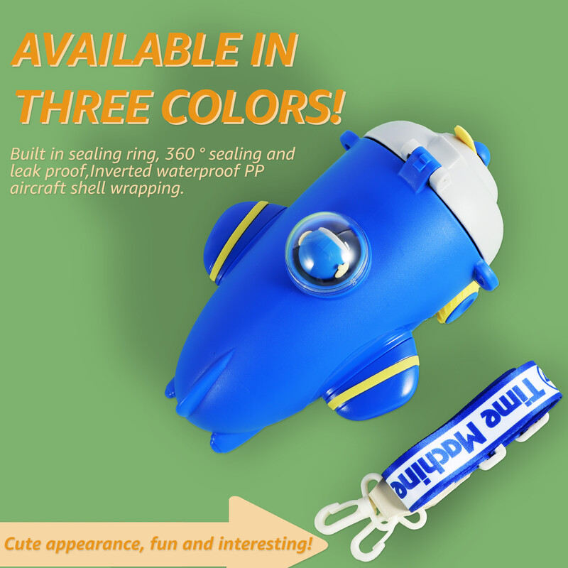 Lapsed joogipudel Loov lennukikujuline veetass veepudelid õues sport veepudel Laste mänguasjad lekkekindlad pudelitopsid