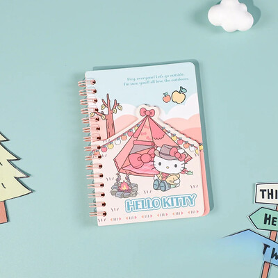 Sanrio A6 Coil Book Kuromi Mymelody Cinnamoroll Hellokitty Learning Stationery Notebook Μοναδικό σχέδιο εξωφύλλου Kawaii για φοιτητές
