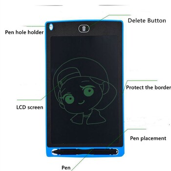 8,5/инчов LCD таблет за писане Дъска за рисуване Детски графити Sketchpad Играчки Черна дъска с ръкописен текст Магическа дъска за рисуване Играчка подарък