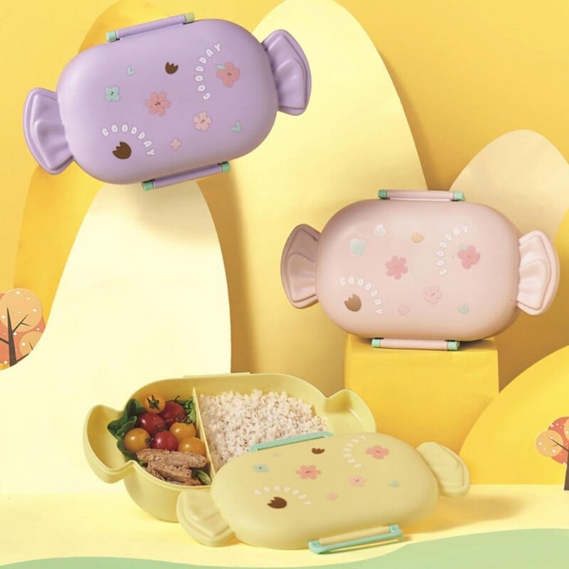 Armas Bento Box Lastele Täiskasvanute Lõunakast 2 kambriga Lekkekindel lõunakarp Bento Box Töökoolis einestamiseks