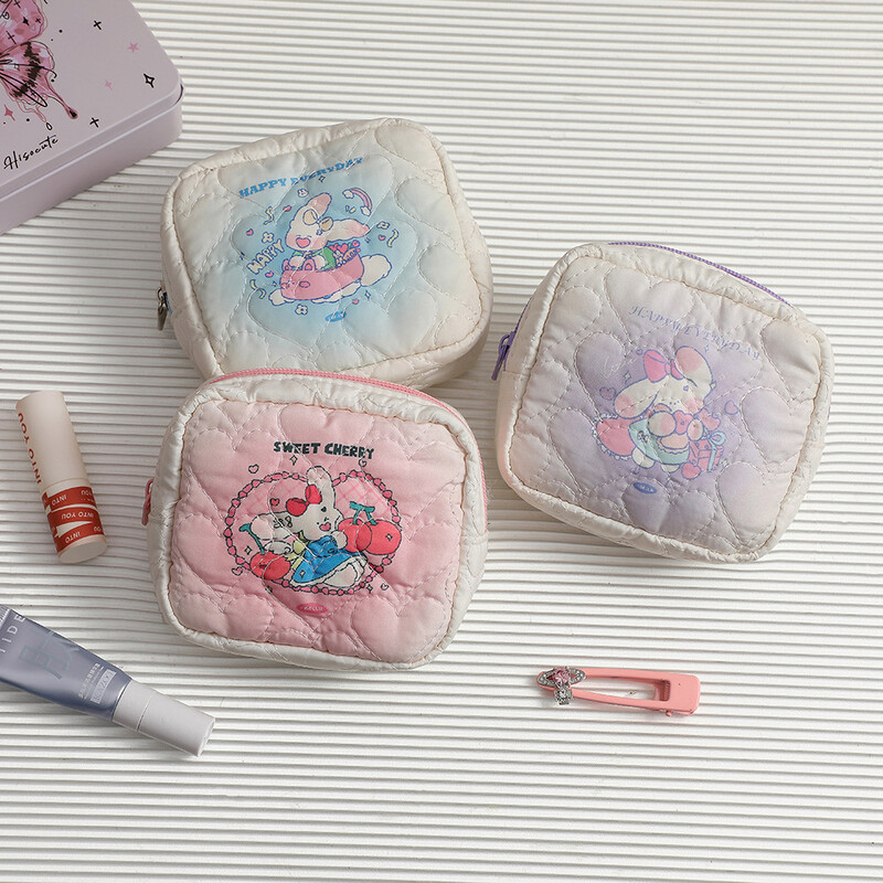 Armsad suure mahutavusega hügieenisidemete hoiukotid Tepitud armastusjänesetüdrukute füsioloogilise perioodi tampoonide hoiustamiskott