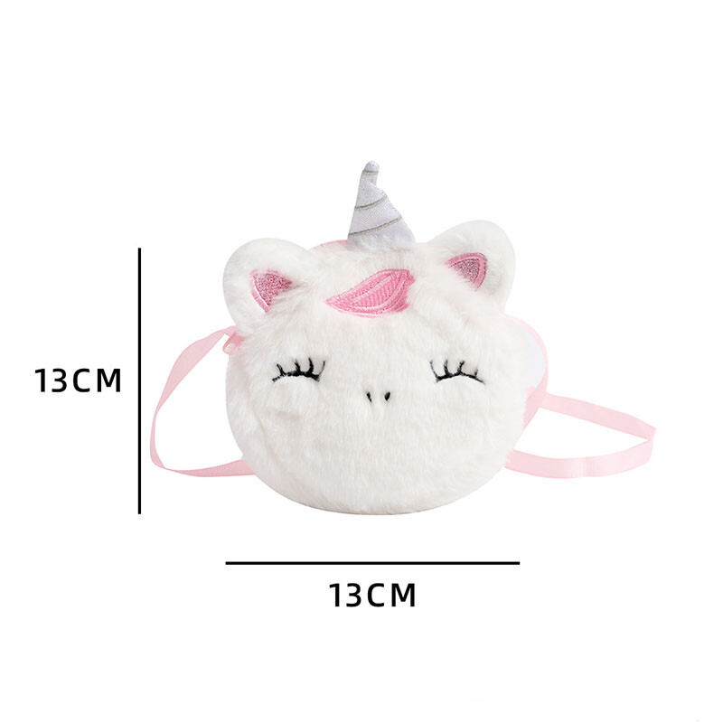 Laste armsad ükssarviku plüüsist mänguasjad Gradientvärvi rinnakott Multifilm Mündikott Reisi rinnakott Multifilm Tüdrukute Palus õlakott