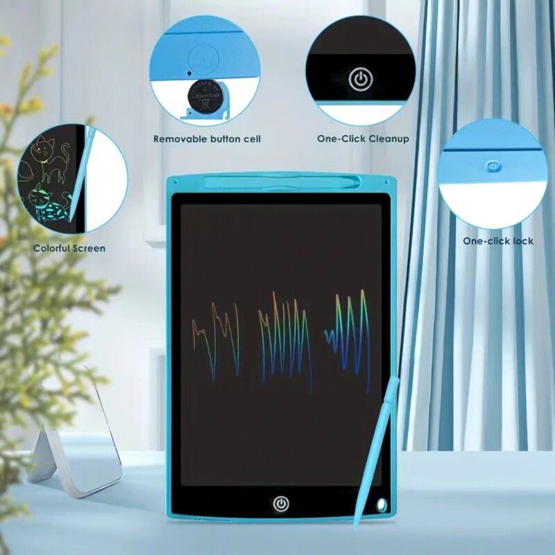 Tabletă de scris LCD de 8,5/10/12 inchi, tablou de schiță portabil cu graffiti, tablă electronică de desen jucărie educațională pentru copii, cel mai bun cadou