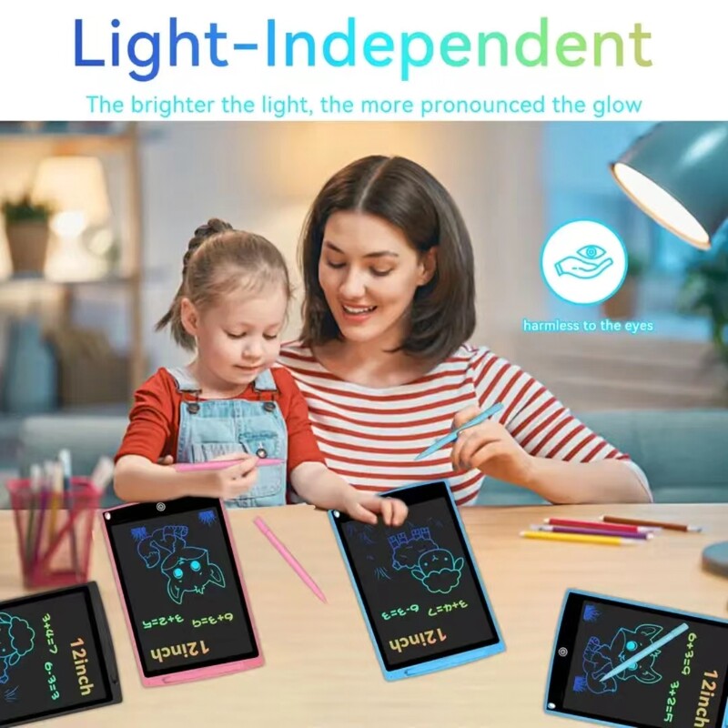 Tabletă de scris LCD de 8,5/10/12 inchi, tablou de schiță portabil cu graffiti, tablă electronică de desen jucărie educațională pentru copii, cel mai bun cadou