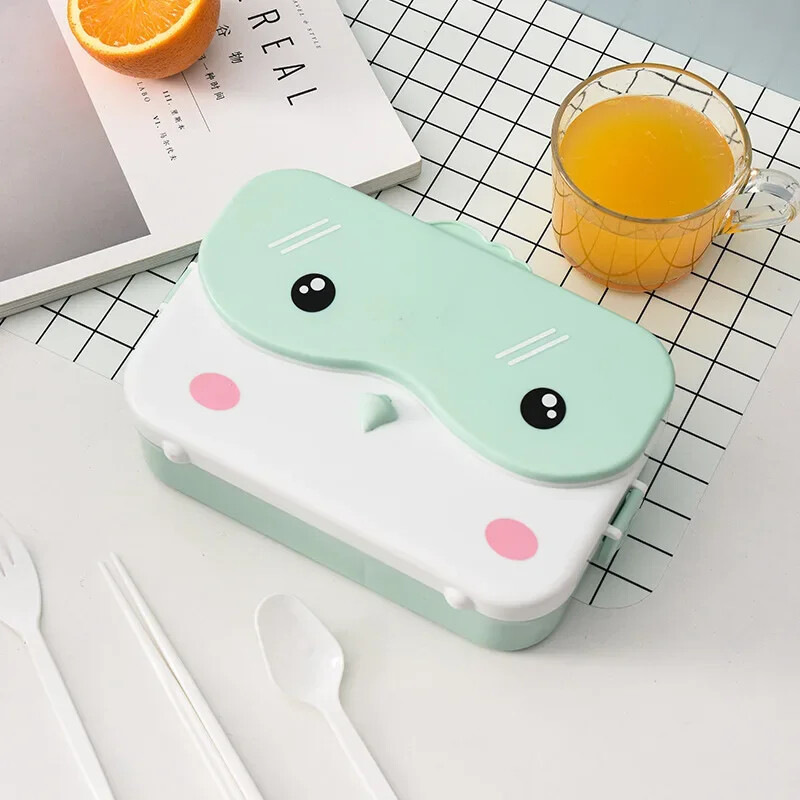 Koolilapsed Bento lõunakast ristkülikukujuline lekkekindel plastikust multikas Anime Kaasaskantav mikrolaineahjus toidukonteiner koolilapse lõunakarp