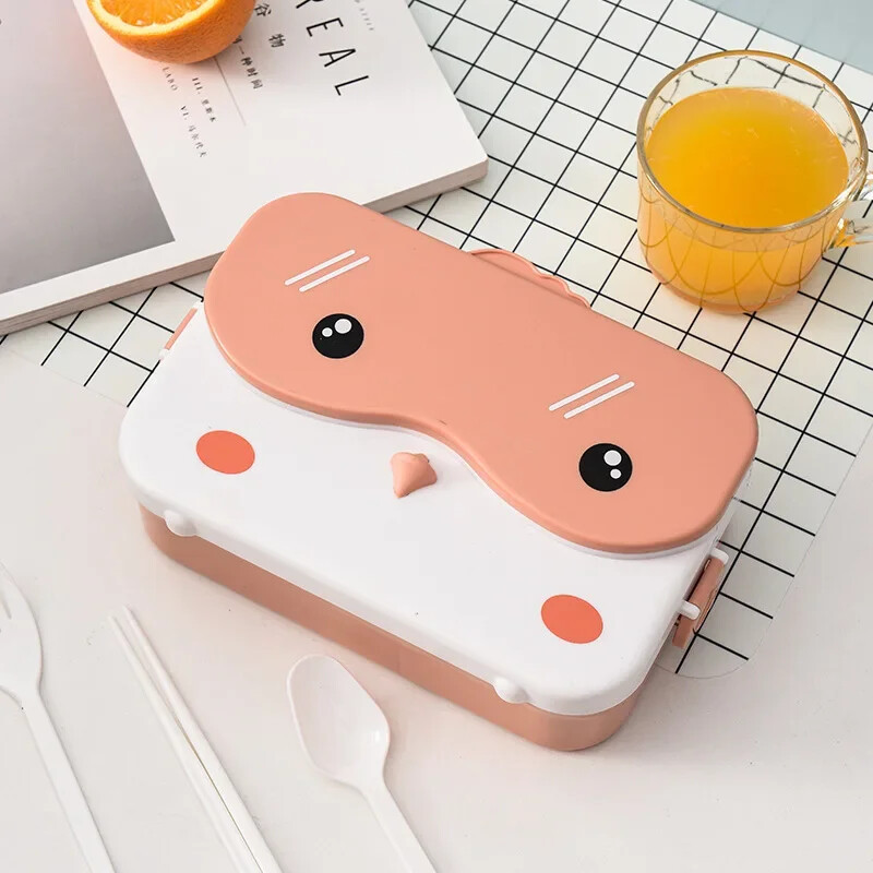 Koolilapsed Bento lõunakast ristkülikukujuline lekkekindel plastikust multikas Anime Kaasaskantav mikrolaineahjus toidukonteiner koolilapse lõunakarp