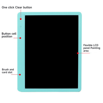 15 инча цветна LCD дъска за рисуване Таблет за писане за деца Монтесори Образователни играчки Цифров таблет за рисуване Детска магическа дъска