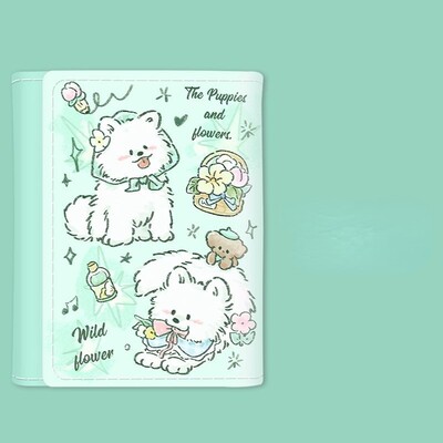 BOMO slatki novčanici za žene Cartoon Dog Pretty Torbice Dizajnerske modne slatke Pu kožne kratke torbice za novčiće Kawaii novčanik za kartice