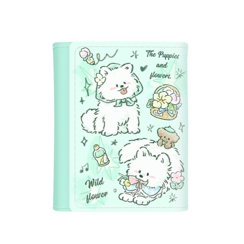 BOMO slatki novčanici za žene Cartoon Dog Pretty Torbice Dizajnerske modne slatke Pu kožne kratke torbice za novčiće Kawaii novčanik za kartice