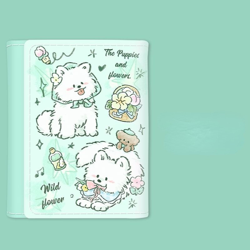 BOMO slatki novčanici za žene Cartoon Dog Pretty Torbice Dizajnerske modne slatke Pu kožne kratke torbice za novčiće Kawaii novčanik za kartice