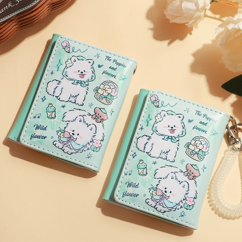 BOMO slatki novčanici za žene Cartoon Dog Pretty Torbice Dizajnerske modne slatke Pu kožne kratke torbice za novčiće Kawaii novčanik za kartice