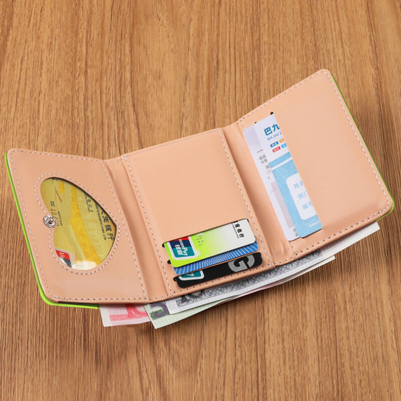 BOMO armsad naiste rahakotid Cartoon Cat Print Ilusad rahakotid Disainer mood Pu-nahast lühike mündikott Kawaii kaardirahakott