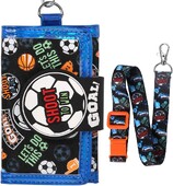 Portofel pentru copii pentru băieți cu vârste între 4 și 18 ani, portofel pentru tineret cu șnur, cu fermoar, suporturi pentru carduri pentru monede, portofel nou