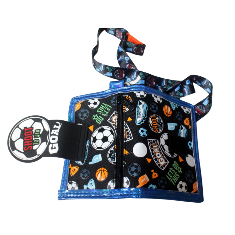 Portofel pentru copii pentru băieți cu vârste între 4 și 18 ani, portofel pentru tineret cu șnur, cu fermoar, suporturi pentru carduri pentru monede, portofel nou