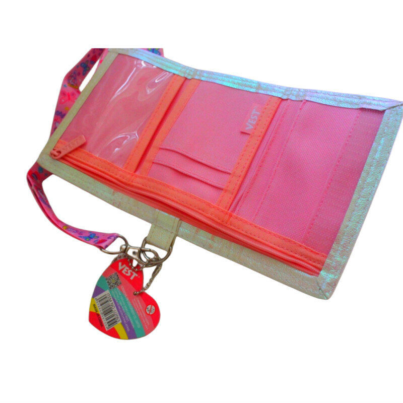 PRSLUK Novčanik za 4-18 godina, novčanik za tinejdžere, džepna kartica s patentnim zatvaračem, novčanik （jednorog boje breskve）