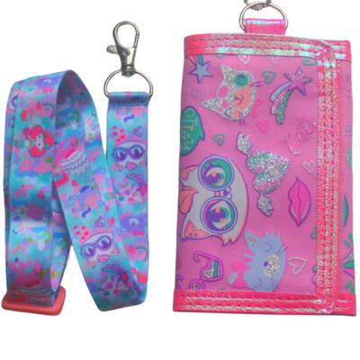 Παιδικό πορτοφόλι, τσάντα με φερμουάρ με σχοινί, καρτούν πορτοφόλι ηλικίας 4-18 ετών