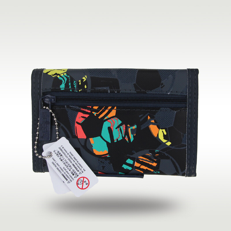 Australia Smiggle portofel original pentru copii pentru băieți culoare fotbal Suport carduri trei ori geantă de bani 5 inchi