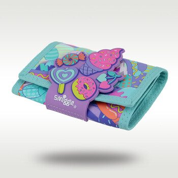 Australia Smiggle Оригинален детски портфейл Girls Dazzling Ice Cream Cake Card Bag Tri Layers Clutch Bag 5 Inches