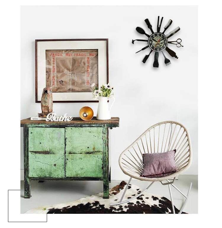 Loominguline elutoa magamistoa seinakell ümmargune isiksus lihtne vaikne kell juuksurisalong seinakaunistus lauakell