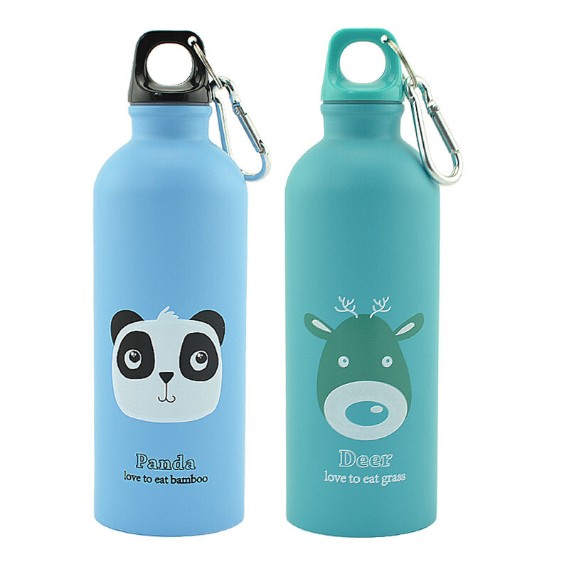 Sticlă de apă de călătorie de 500 ml, sticlă, birou, ceașcă, termos, sport portabil în aer liber, sticlă de camping, cu cârlig