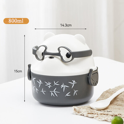 Χαριτωμένο κουτί μεσημεριανού γεύματος για παιδιά με πιρούνι Φορητό στεγανό κουτί Bento που ψήνεται σε μικροκύματα για να ζεσταίνει φοιτητικό υπαίθριο κάμπινγκ για πικνίκ