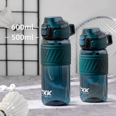 TKK 500/600ml Sticlă de apă sportivă Tritan fără BPA, portabilă, rezistentă la scurgeri, pentru elevi, pentru copii, ceainic de fitness în aer liber