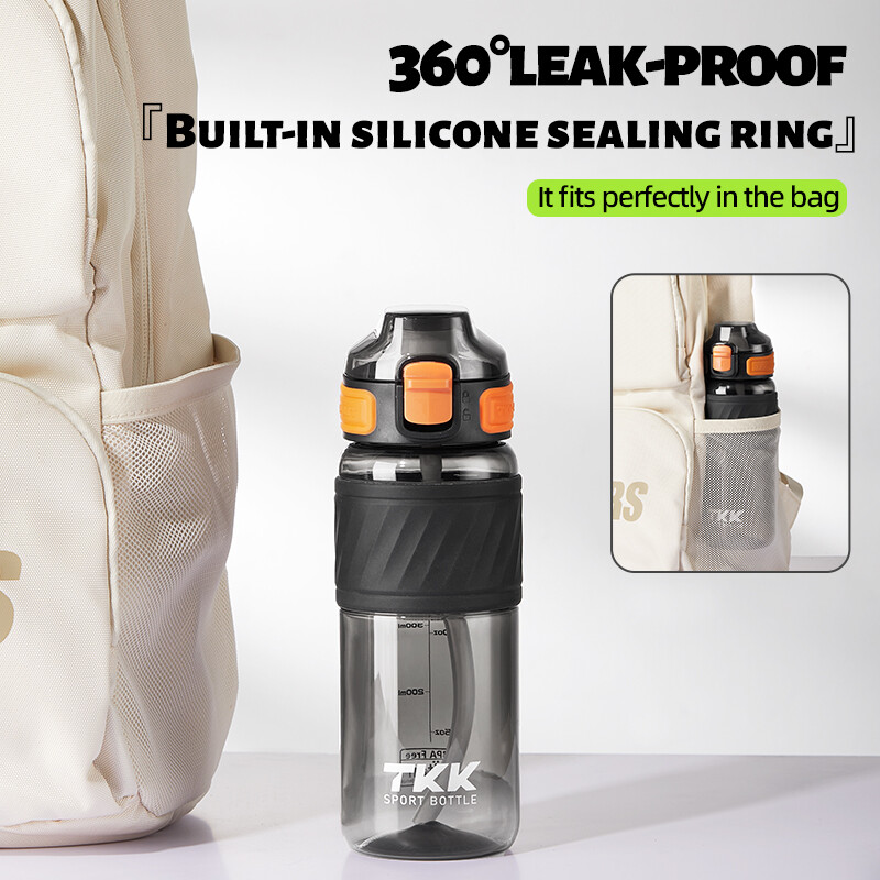 TKK 500/600ml Sticlă de apă sportivă Tritan fără BPA, portabilă, rezistentă la scurgeri, pentru elevi, pentru copii, ceainic de fitness în aer liber