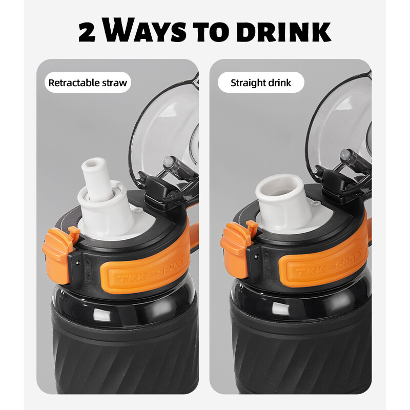 TKK 500/600ml Sticlă de apă sportivă Tritan fără BPA, portabilă, rezistentă la scurgeri, pentru elevi, pentru copii, ceainic de fitness în aer liber