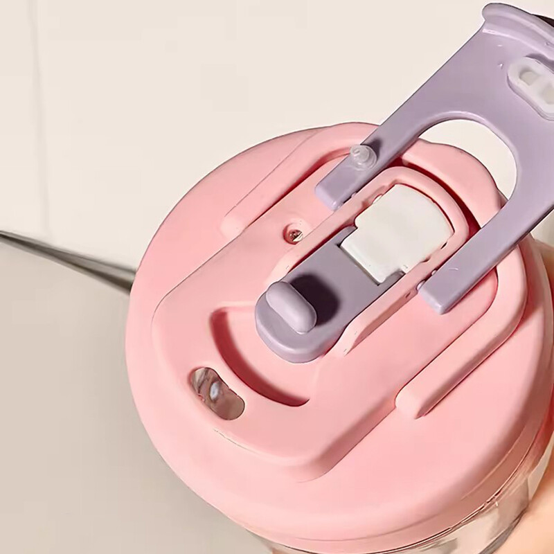 Sticla de apă drăguță de 550/700 ml, pahar sport pentru fete, copii, plastic estetic, gheață fierbinte, cafea, ceai, suc, sticlă de băut