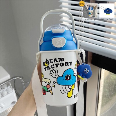 Roostevabast terasest tass Kaasaegne vastupidav lekkekindel Mugav moodne lekke- ja lekkekindel Sippy Cups Sippy Cup termostops