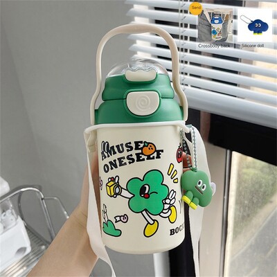 Roostevabast terasest tass Kaasaegne vastupidav lekkekindel Mugav moodne lekke- ja lekkekindel Sippy Cups Sippy Cup termostops