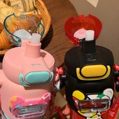 Μπουκάλια νερού Household Cute Childrens Cup Ψάθινα μπουκάλια Drinkware Water Cup Cartoon Star Painted Thermos Cup φορητό στεγανό