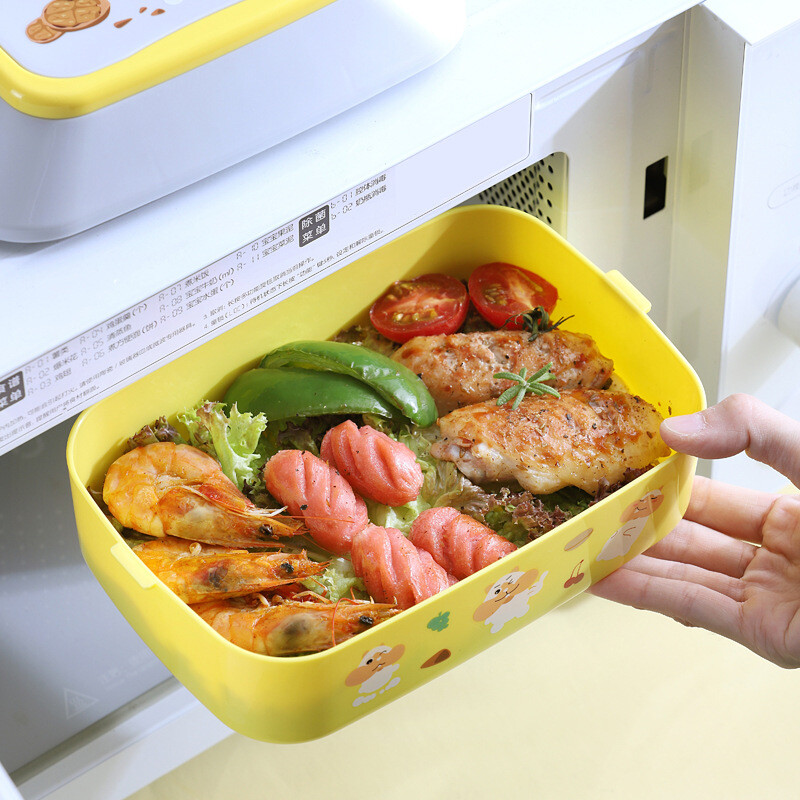 Kawaii kaasaskantav söögikarp tüdrukutele koolilastele plastikust piknikule Bento Box mikrolaineahju toidukarp koos lahtritega hoiukonteinerite