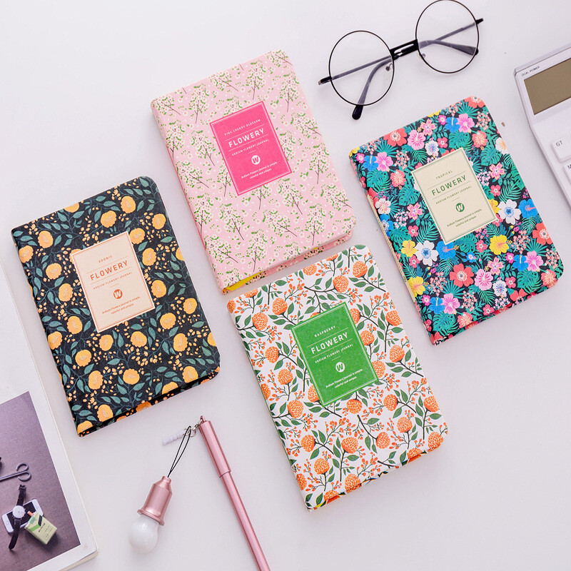 Fashion Floral Program Minute Note Book Jurnal Planificator săptămânal Caiet cu flori Rechizite de birou pentru școală Manual Papetarie pentru studenți