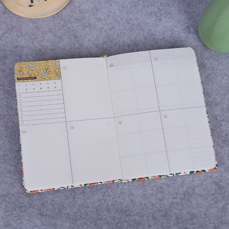 Fashion Floral Program Minute Note Book Jurnal Planificator săptămânal Caiet cu flori Rechizite de birou pentru școală Manual Papetarie pentru studenți