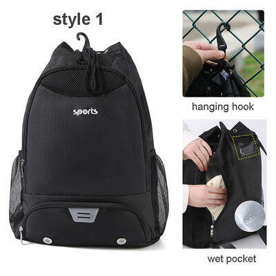 Savelkamās vingrošanas soma Basketbola mugursoma vīriešiem Sports Sieviešu Skola Zēni Plecu peldēšana Sausā Slapjā Treniņa Fitnesa Futbola Somas