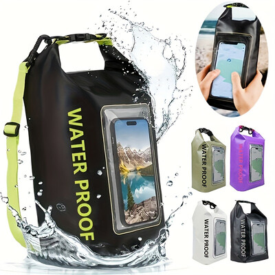 Geantă uscată PVC impermeabilă 5L 2L Înot Scufundări Rafting Umăr plutitor Plajă în aer liber Sport Caiac Călătorie Geantă Crossbody Surfing