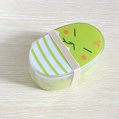 Crtana kutija za ručak 700 ml Zdrava slatka dječja mikrovalna pećnica Dvoslojne kutije za voće Bento Kawaii Posuda za hranu bez BPA