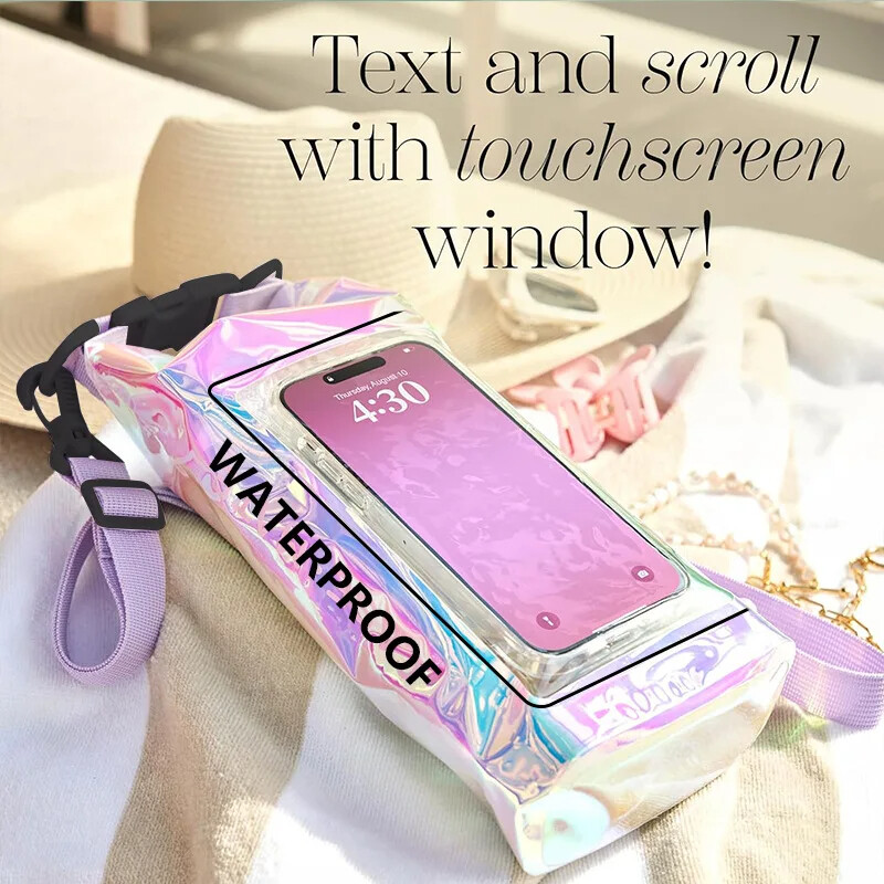 Geantă uscată pentru înot 2L Ecran tactil în aer liber, umăr impermeabil, caiac Trekking, plajă, drift, pachet PVC, rafting, surfing, geantă pentru barca