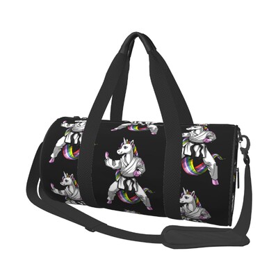 Unicorn Karate Sports Bags Martial arts Training Gym Bag with Shoes Graphic Handbags Couple Pattern Waterproof Fitness Bag