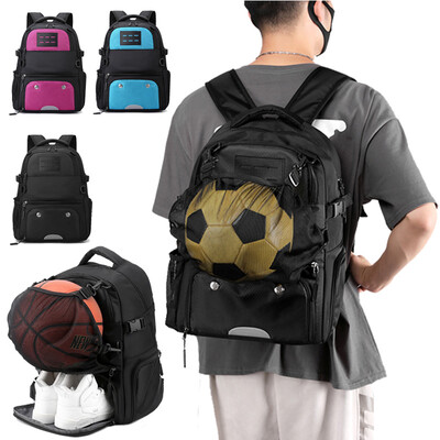 Large Sports Soccer Bag - Soccer Backpack Bags for Basketball Volleyball & Football with Separate Cleat and Shoes Compartment