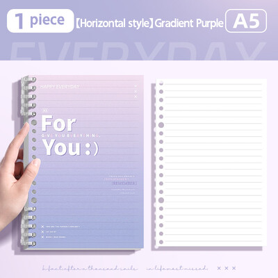 CHEN LIN Little Fresh A5 lahtiste lehtedega märkmiku gradiendiga eemaldatav märkmikuköitja Vooderdatud raamatu spiraalmärkmik koolitarbed