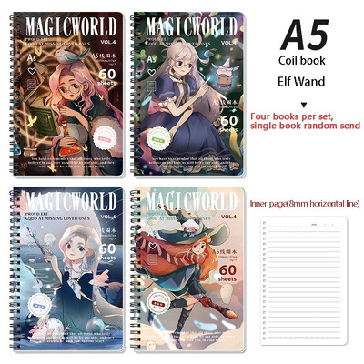 CHEN LIN Little Fresh A5 lahtiste lehtedega märkmiku gradiendiga eemaldatav märkmikuköitja Vooderdatud raamatu spiraalmärkmik koolitarbed